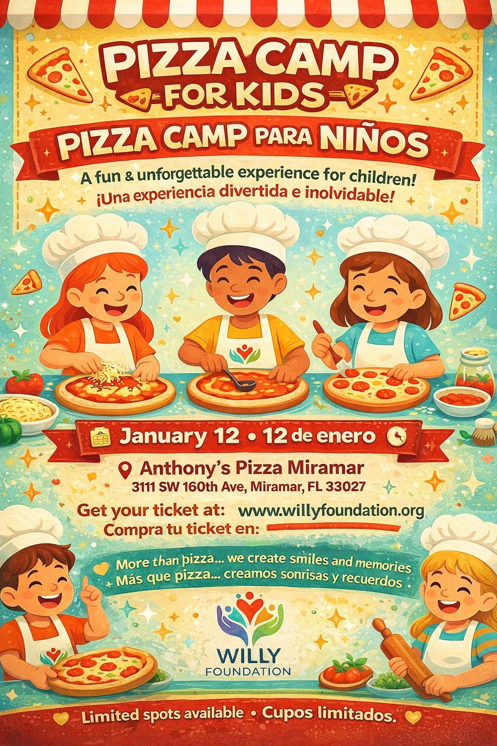 Willy Foundation - Pizza Camp 2026